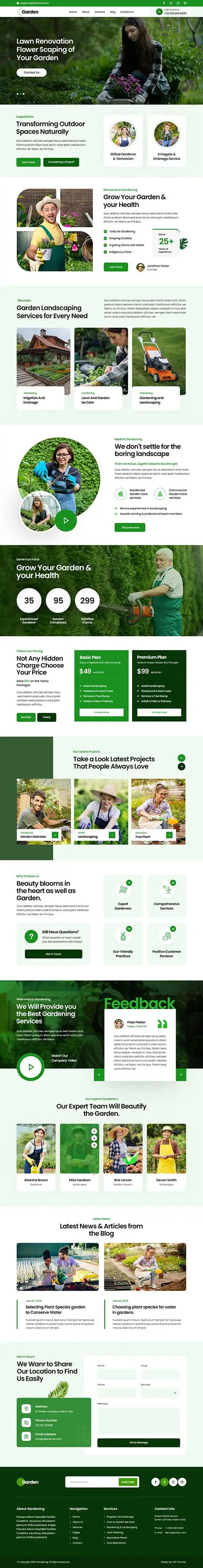 Garden Care WordPress Theme