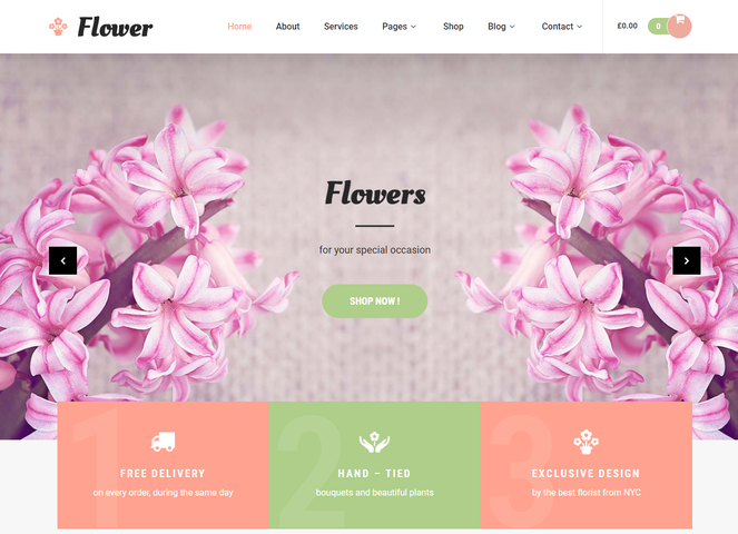 Flower Shop - Ecommerce WordPress Theme