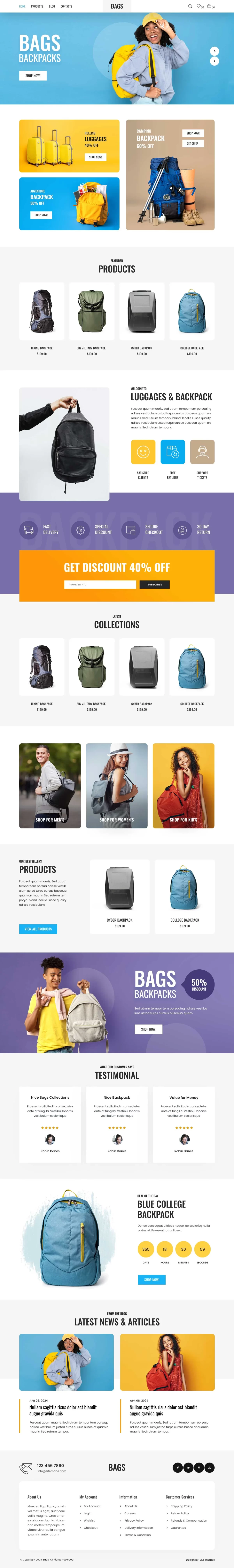 SKT Bags - Bag Shop WordPress Theme