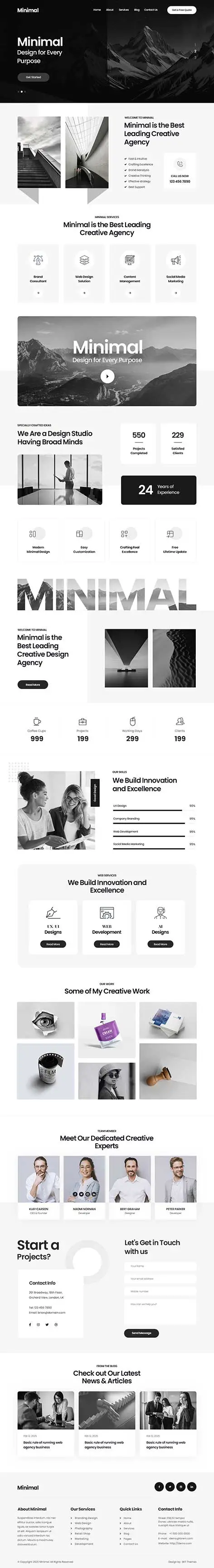 SKT Minimalistic-Minimal Agency WordPress Theme